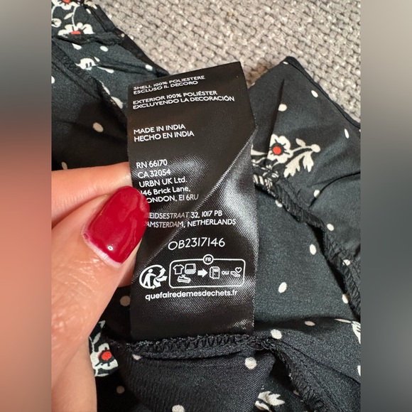 Free People Haven Midi Dress Black Combo Floral Embroidered Backless Size M NWT - Picture 15 of 16